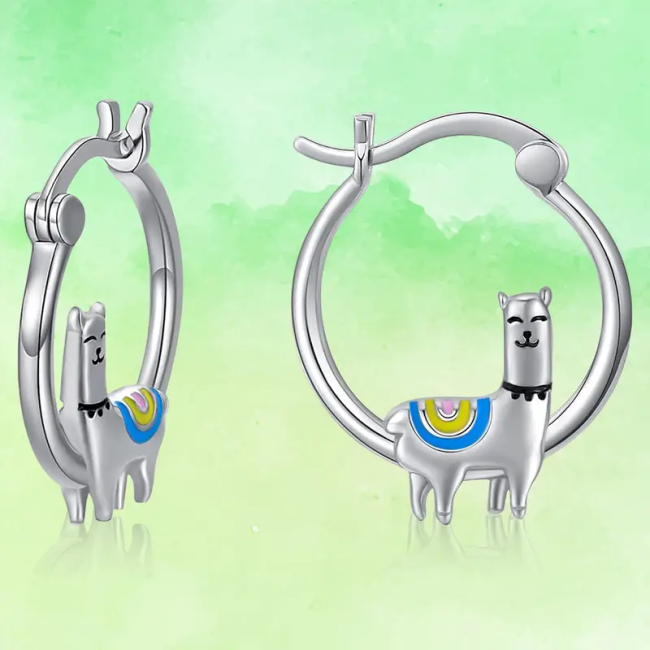Alpaca Hoop Earrings