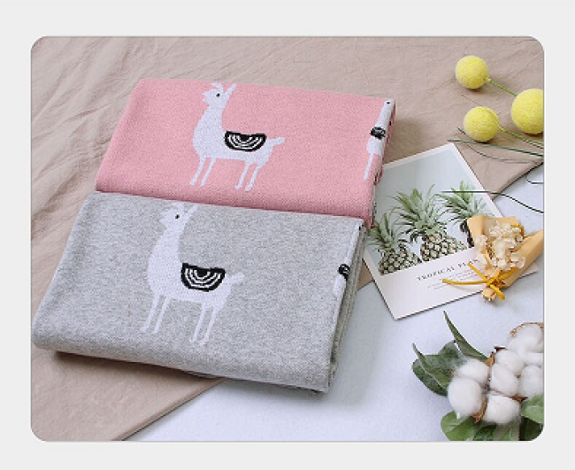 Cotton Baby Blankets - Alpacas